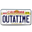 Back to the Future Outatime License Plate Replica           